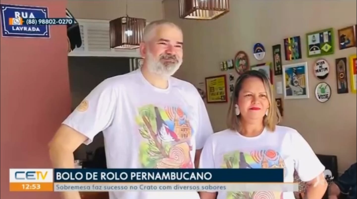 Bolo de Rolo da Pernambucana é destaque no programa CE1 da TV Verdes Mares Cariri / TV Globo